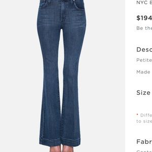 low rise James flare jeans